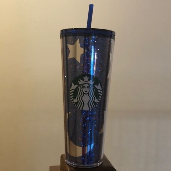 DISNEYLAND Starbucks Blue Sparkly Tumbler - Picture 1 of 4